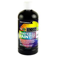 Icon Art con Poster Paint 500Ml - Black